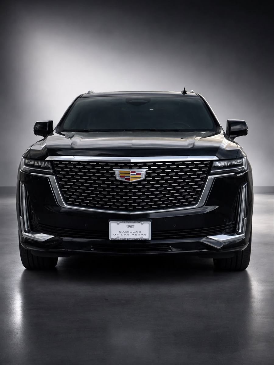 Black Cadillac Escalade front view for 7 Star Fleet private transportation